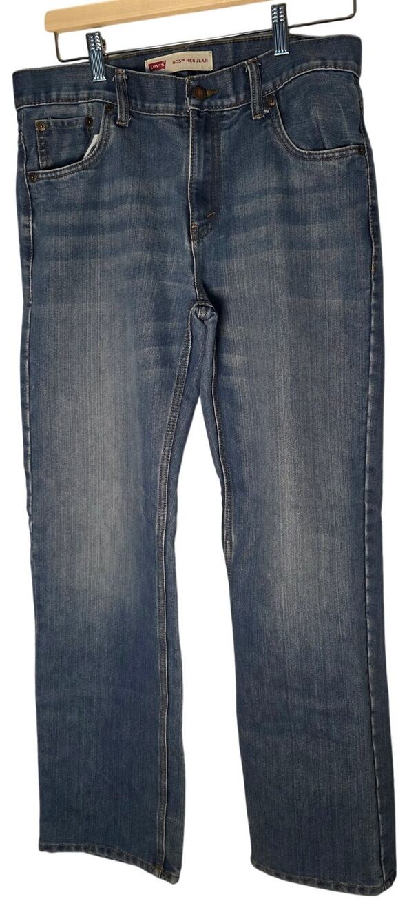 Men's Levi's 505 Regular Fit Jeans 29x29 Straight Leg Medium Wash Classic Denim